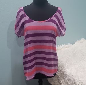 Womens Sheer Summer Cold Shoulder Blouse